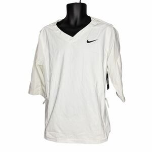 NWT Nike 3/4 Sleeve Baseball Batting Cage Jacket White Size M